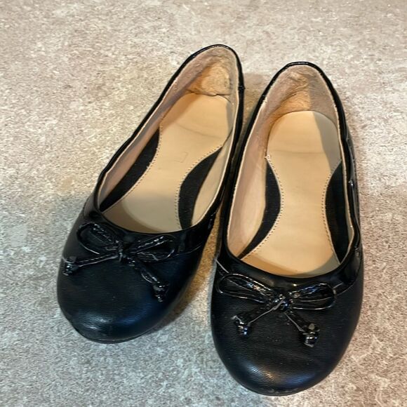 Girls Black Sperry Ballet Flats - Picture 1 of 4